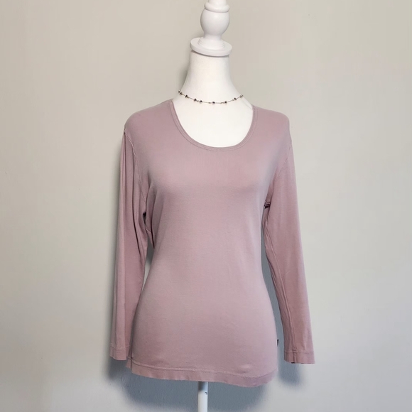 Oska Mulberry Mauve Purple 100% Cotton Longsleeve Comfort Top Size 3 - Picture 1 of 1